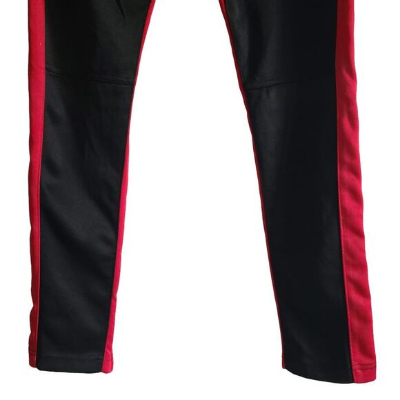 LIFTED ANCHORS Black Red Streetwear Track Pants Zipper Ankles Polyester Men's XS - Picture 5 of 9